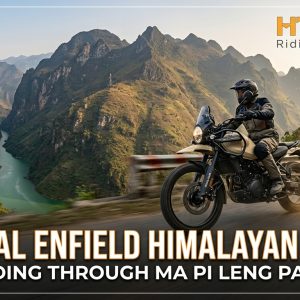 Royal Enfield Himalayan 450 riding through Ma Pi Leng Pass