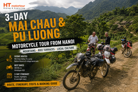 3 day Mai Chau Pu Luong motorcycle tour