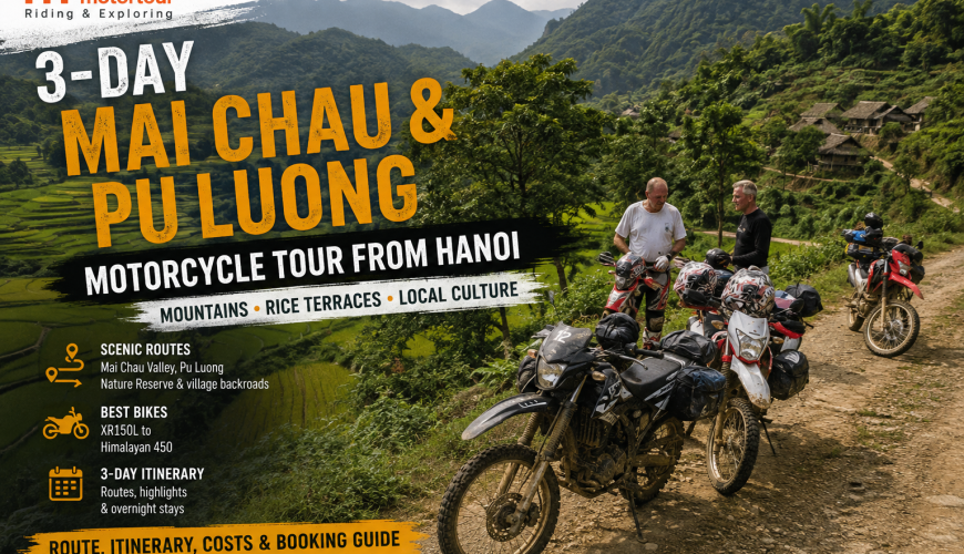 3 day Mai Chau Pu Luong motorcycle tour